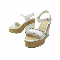 NEUF CHAUSSURES CHANEL SANDALES AVEC CHAINES 40 G34712X01000 SANDALS SHOES 1450€