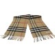 NEUF ECHARPE BURBERRY CHECK CLASSIQUE TARTAN CACHEMIRE BEIGE NEW SCARF 460€