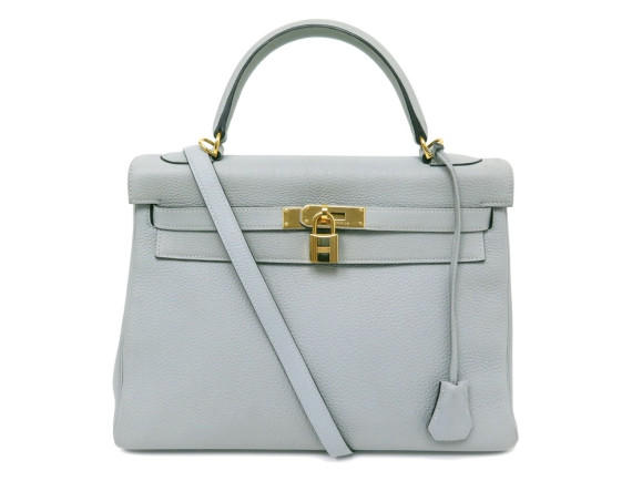 sac a main hermes kelly 32 cuir retourne togo bleu