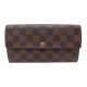 PORTEFEUILLE LOUIS VUITTON SARAH TOILE DAMIER EBENE PORTE MONNAIE WALLET 520€