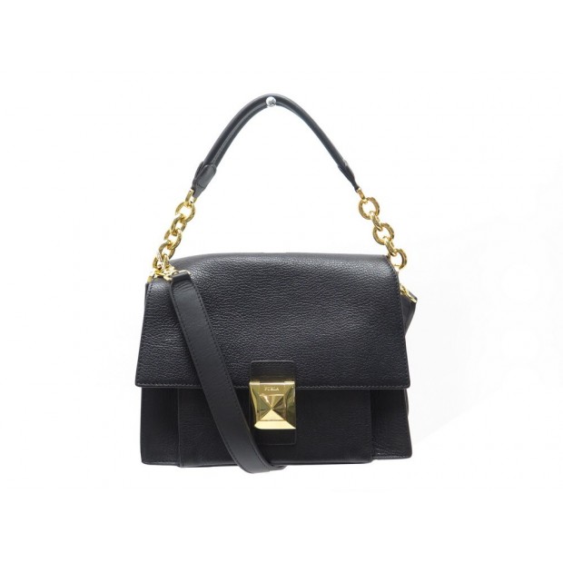 NEUF SAC A MAIN FURLA DIVA 1033646 EN CUIR NOIR A BANDOULIERE NEW HAND BAG 495€