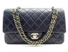 sac a main chanel timeless classique medium cuir bleu