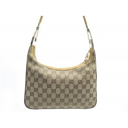 SAC A MAIN GUCCI 001.3812 EN CUIR ET TOILE MONOGRAMMEE GG BEIGE HAND BAG 1035€