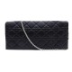 NEUF POCHETTE DIOR SATIN NOIR BANDOULIERE 