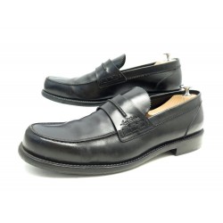 CHAUSSURES LOUIS VUITTON MOCASSINS 8 42 CUIR NOIR LEATHER LOAFERS SHOES 850€