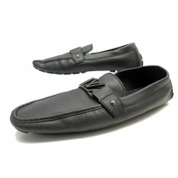 Louis Vuitton Black Leather Monte Carlo Slip On Loafers Size 42.5 Louis  Vuitton