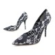 NEUF CHAUSSURES ESCARPINS DOLCE & GABBANA 41 EN TISSU NOIR COURT SHOES 700€