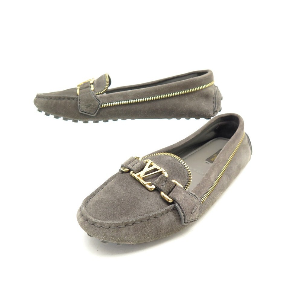 chaussures louis vuitton mocassins oxford 38 en daim