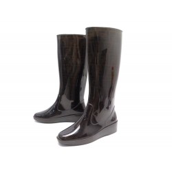 CHAUSSURES FENDI BOTTES DE PLUIE MONOGRAMMEE ZUCCA 8W2988 39 RAIN BOOTS