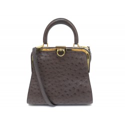 SAC A MAIN CHRISTIAN DIOR MALLETTE DE DOCTEUR EN CUIR D'AUTRUCHE BANDOULIERE BAG