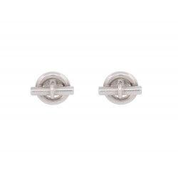 BOUCLES D'OREILLES HERMES MINI CHAINE D'ANCRE ARGENT 925 SILVER EARRINGS 595€