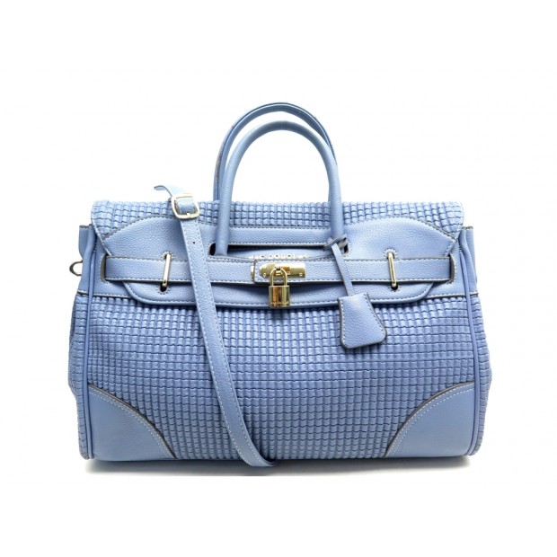 SAC A MAIN MAC DOUGLAS PYLA BRYAN CABAS EN CUIR BLEU CIEL BANDOULIERE BAG PURSE