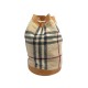 VINTAGE SAC MARIN DE PLAGE BURBERRY A DOS EN CUIR EPONGE TARTAN CHECK BEACH BAG