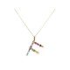 COLLIER PENDENTIF DOLCE & GABBANA BRELOQUE F RAINBOW T50 OR JAUNE NECKLACE 2820€