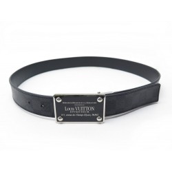 Louis Vuitton Black Damier Embossed Leather Inventeur Belt 90 CM Louis  Vuitton