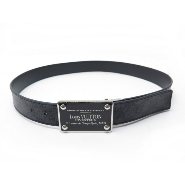 ceinture louis vuitton inventeur 100 en toile damier