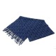 NEUF ECHARPE CHRISTIAN DIOR MONOGRAMME OBLIQUE LAINE CACHEMIRE BLEU SCARF 500€