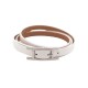 BRACELET HERMES HAPI TRIPLE TOUR MM 20-22 EN CUIR BLANC WHITE LEATHER STRAP 340€