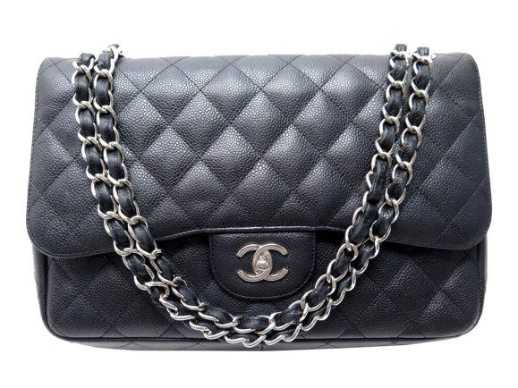 sac a main chanel classique timeless jumbo cuir caviar