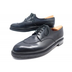 CHAUSSURES JM WESTON 598 DERBY DEMI CHASSE 10.5D 44.5 EN CUIR NOIR SHOES 970€