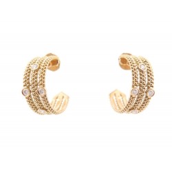 NEUF BOUCLES D'OREILLES MAUBOUSSIN LE PREMIER JOUR OR JAUNE 18K DIAMANTS 4380€