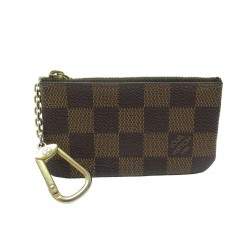 PORTE CLE LOUIS VUITTON POCHETTE CLES N62658 TOILE DAMIER EBENE KEY HOLDER 245€