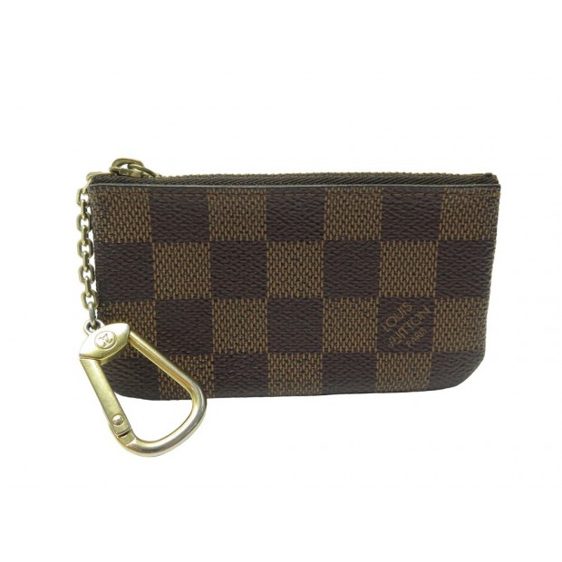 PORTE CLE LOUIS VUITTON POCHETTE CLES N62658 TOILE DAMIER EBENE KEY HOLDER 245€