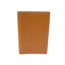 VINTAGE PORTE AGENDA HERMES CARNET EN CUIR DE PECARI GOLD NOTEBOOK HOLDER 400€