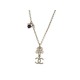 COLLIER CHANEL LOGO CC CAMELIA AB5790B04963NB331 42/61 METAL DORE NECKLACE 1000€