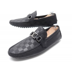 NEUF CHAUSSURES LOUIS VUITTON MOCASSINS HOCKENHEIM DAMIER 7.5 41.5 42 SHOES 610€