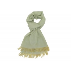 NEUF ECHARPE BURBERRY LOGO ETOLE CACHEMIRE VERT GREEN CASHMERE NEW SCARF 460€