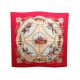 FOULARD HERMES CAVALIERS PEULS JEAN DE FOUGEROLLE CARRE EN SOIE ROUGE SCARF 350€
