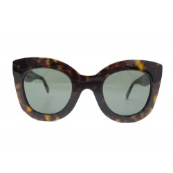 NEUF LUNETTES DE SOLEIL CELINE CAT EYE CL400051 EN RESINE MARRON SUNGLASSES 420€