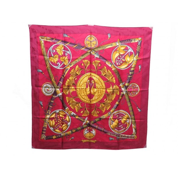 FOULARD HERMES DAIMYO PRINCES DU SOLEIL LEVANT CARRE EN SOIE JACQUARD SCARF 350€