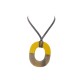 NEUF COLLIER HERMES PENDENTIF ISTHME GM CORNE DE BUFFLE & LAQUE NECKLACE 290€