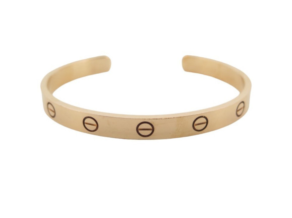 bracelet cartier love crb6032417 en or jaune 18k 17 cm