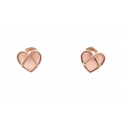 BOUCLES D'OREILLES POIRAY L'ATTRAPE COEUR EN OR ROSE 18K ET OPALE ROSE 1450€