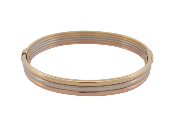  bracelet cartier trinity jonc rigide en 3 ors