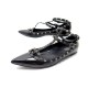 CHAUSSURES VALENTINO GARAVANI NOIR BALLERINES ROCKSTUD EFFET CAGE 41 SHOES 790€