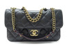 sac a main chanel cuir matelasse noir fermoir