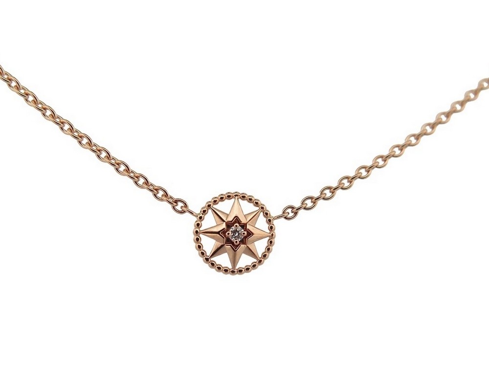 collier christian dior rose des vents xs or rose