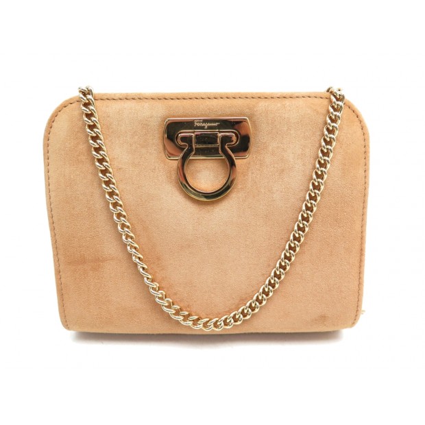 SAC A MAIN SALVATORE FERRAGAMO POCHETTE BOUCLE GANCINI BANDOULIERE CLUTCH 1000€