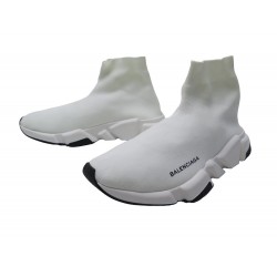 NEUF CHAUSSURES BALENCIAGA SPEED TRAINER BLANC 41 494371 SNEAKERS SHOES 695€