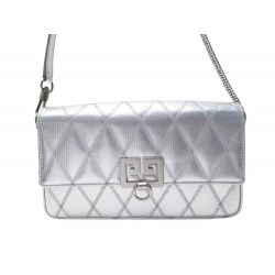 SAC A MAIN GIVENCHY POCKET EN TOILE ARGENTE MATELASSE BANDOULIERE HAND BAG 1590€