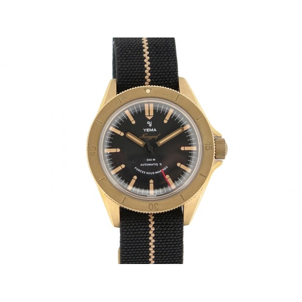 NEUF MONTRE YEMA NAVYGRAF FORCES SOUS-MARINES FOST 38.5 MM BRONZE WATCH 1190€