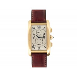 MONTRE CARTIER TANK AMERICAINE 1730 W2601156 OR 18K QUARTZ CHRONOGRAPHE 12600€