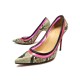 NEUF CHAUSSURES CHRISTIAN LOUBOUTIN ESCARPIN PAULINA 37 CUIR PYTHON SHOES 1120€