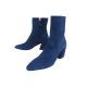 NEUF CHAUSSURES CHLOE BOTTINES LAURENA 37 DAIM BLEU BLUE SUEDE BOOTS 925€