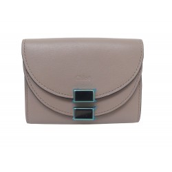 NEUF POCHETTE CHLOE ETUI A CLE MOTTY 3P0852-H8J CUIR GRIS KEY HOLDER 290€