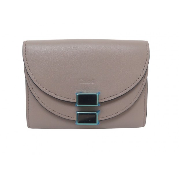 NEUF POCHETTE CHLOE ETUI A CLE MOTTY 3P0852-H8J CUIR GRIS KEY HOLDER 290€